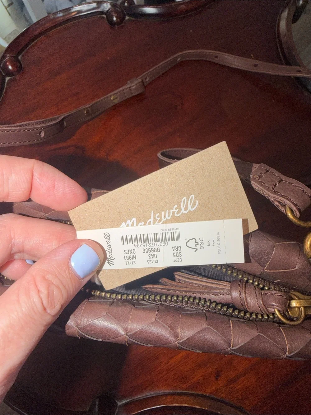 Madewell The Puff Crossbody Bag in Chocolate Raisin